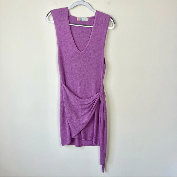 Free People Beach Poppy Sweater Mini Dress Orchid Rain - Picture 2 of 9